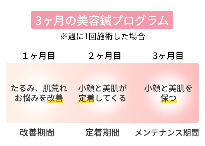 3ヶ月の美容鍼プログラム